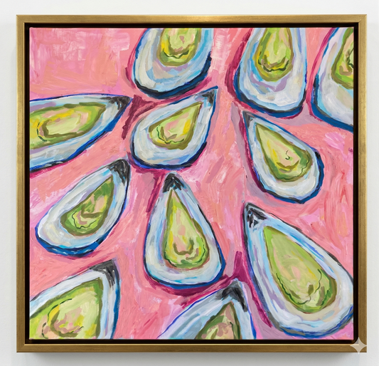 Coastal Elegance – Original 20x20 Oyster Acrylic Painting